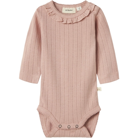 Lil Atelier Romper l/s - NbfRachel - Noos - Misty Rose m. Pointe - Lil Atelier - 56 - Romper L/S