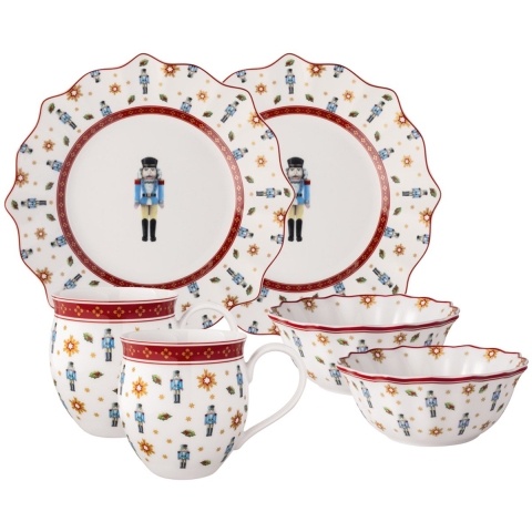 Ontbijtset voor twee Villeroy & Boch Toy's Delight Nutcracker, 6 st.