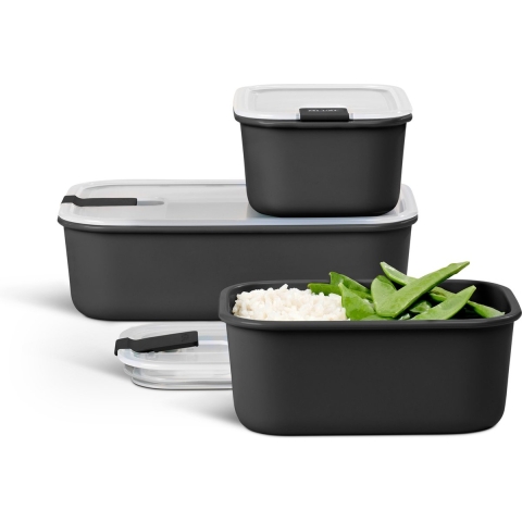 Mepal Set vershouddoos Easyclip 3-delig (2x700+1500) - Nordic black - mealprep bakje