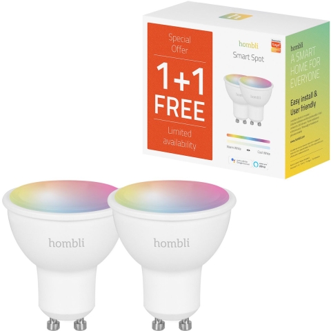 Hombli Smart Spot GU10 Colour 2-pack - Wit
