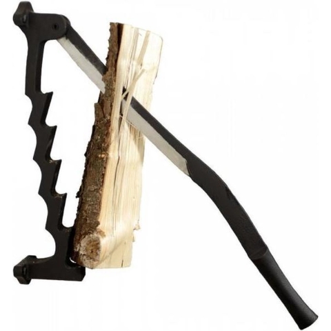 Flint Spanmesser, zwart, houtklover voor aanmaakhout