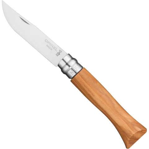 Opinel zakmes No. 6 Luxury Range, RVS, olijfhout