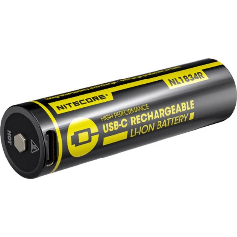 Nitecore NL1834R USB-C 18650-accu met usb-c poort, 3400 mAh