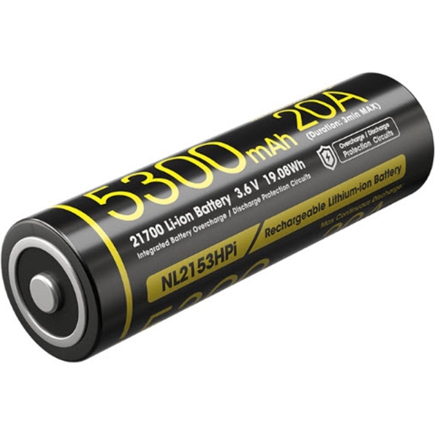 Nitecore NL2153HPi High Drain oplaadbare 21700 Li-ion accu, 5300 mAh