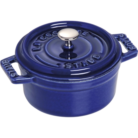 Staub mini braadpan - cocotte 10cm, 0,25L, blauw