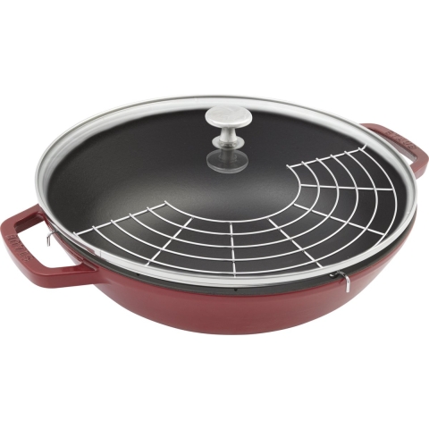 Staub kleine wokpan 30 cm, 4,4L, rood