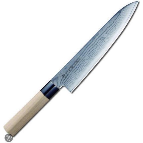 Tojiro Shippu 63 laags damast, koksmes 24 cm