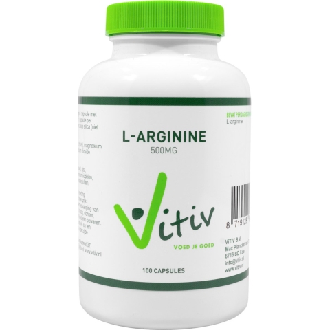 Vitiv L-arginine 500 mg 100 capsules