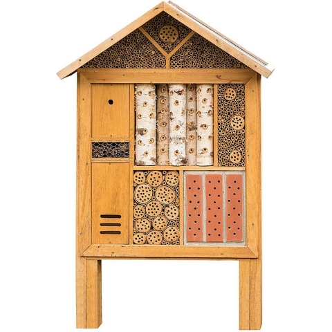 Insectenhotel Corsica Hout | Deze professionele insectenhuis biedt nestgelegenheid aan solitaire bijen en andere kleine insecten | Vivara
