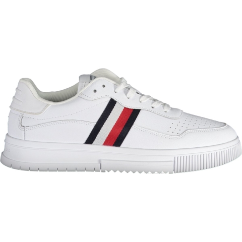 Heren SUPERCUP Striped Leren Sneakers Wit