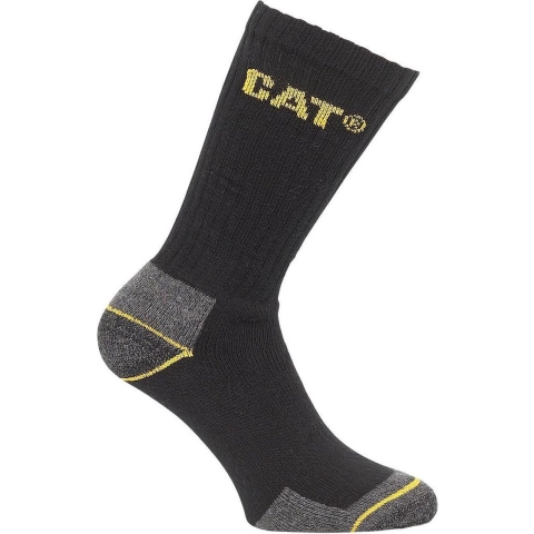 CAT CREW 3-PACK Heren Boot Sokken Zwart
