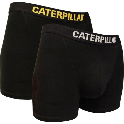 CAT BOXERSHORTS Heren Katoen 2-Pak Ondergoed Zwart