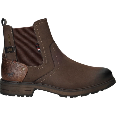 Mustang Mokka Brown waterbestendige Chelsea enkellaarsjes voor heren