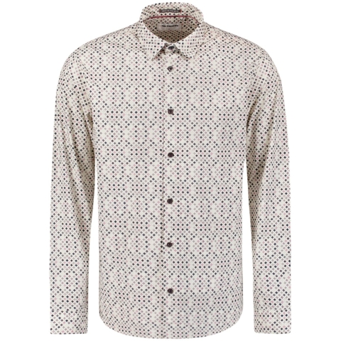 No Excess Shirt stretch allover printed mauve