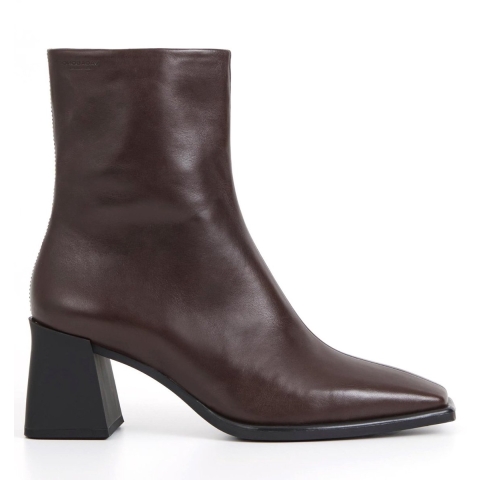 Vagabond Hedda enkellaarzen chocolate enkellaars met hak dames