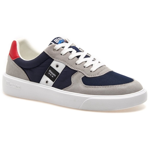 Blauer Blauw Leren Heren Sneakers