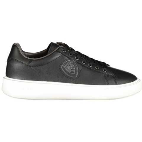 Blauwe Casual Leren Sneakers