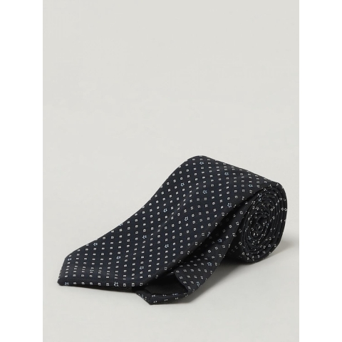 Geprinte Marineblauwe Klassieke Stropdas