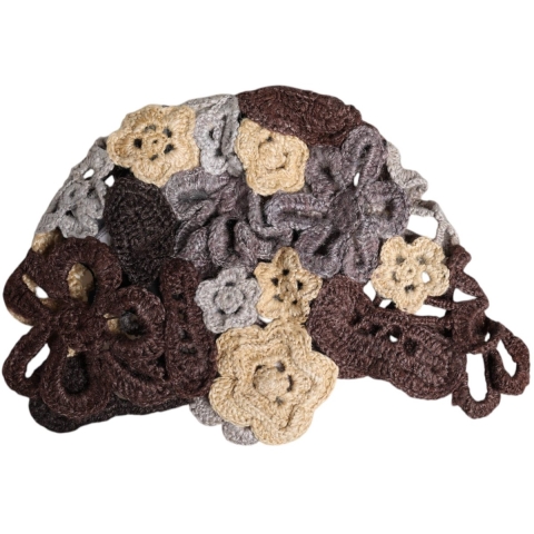 Gehaakte Bloem Appliqué Hoed