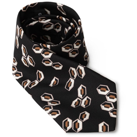 Geometrisch Patroon Zijden Stropdas