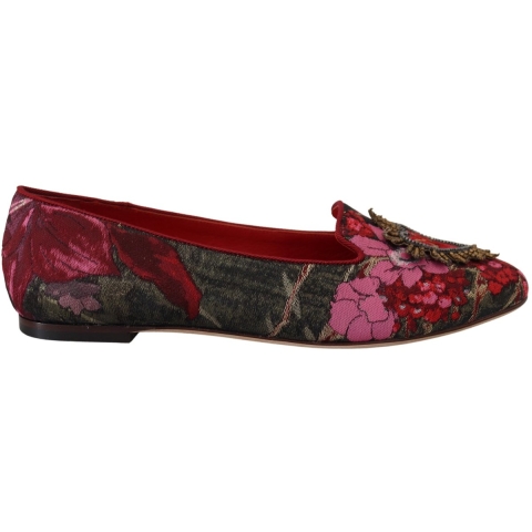 Bloemige Print Instappers Modelflorale Brocade