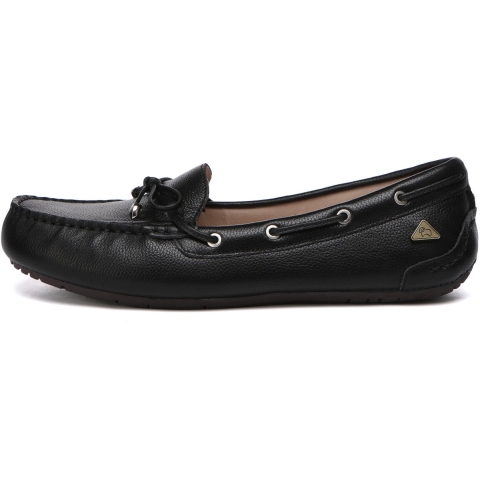 EVER AU Dames Leren Loafers - Grebes