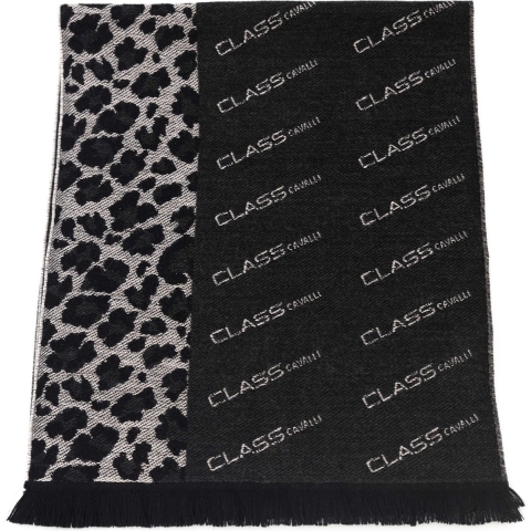 Cavalli Class Heren Zwarte Wol Sjaal