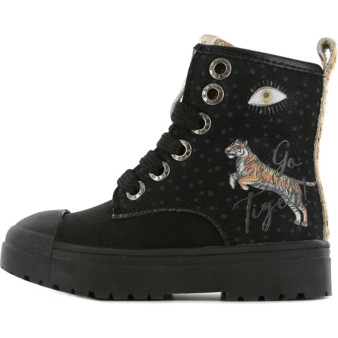 Shoesme Boot biker black tiger sw21w006-a