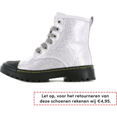 Shoesme Boots biker sw21w011-b zilver