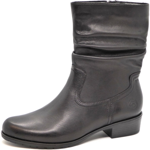 Remonte D6886-01 kort laarsje leder black