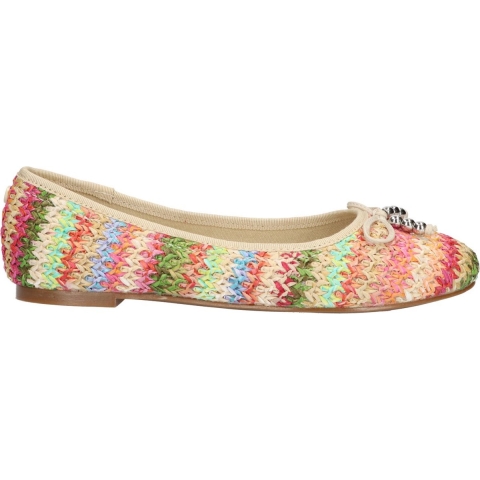 La Strada 2201023-6030 red/orange multi dames ballerina's