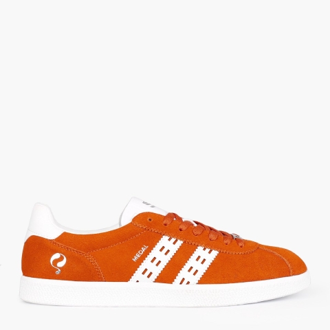 Q1905 Sneaker medal classic retro oranje/wit