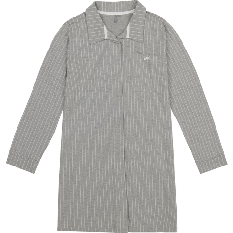 By Louise Dames pyjama nachthemd lange mouw gestreept