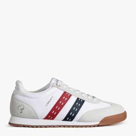 Q1905 Sneaker tornado wit/rood/donkerblauw