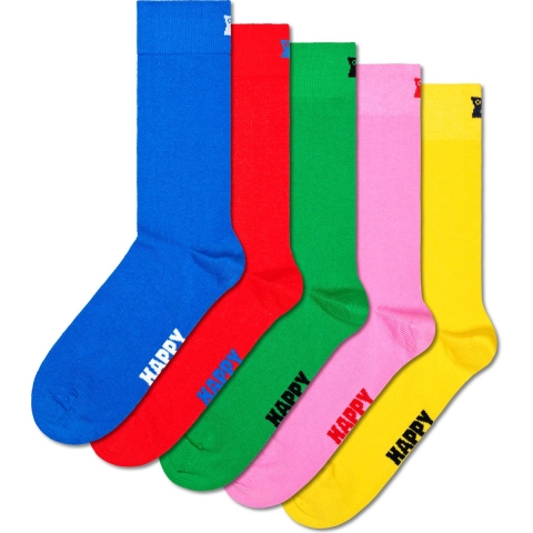 Happy Socks Effen sokken multi colors 5-pack