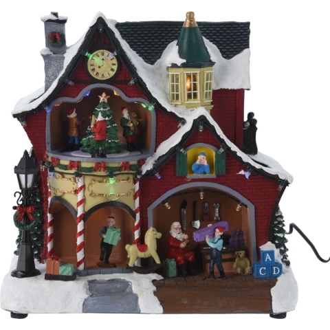 Kerstscene werkplaats kerstman met led Buitengewoon de Boet - Buitengewoon de boet