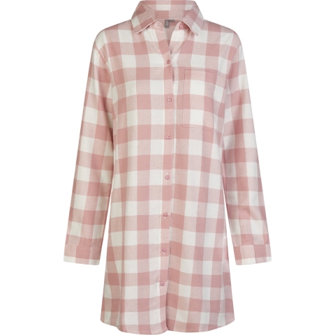 By Louise Dames pyjama nachthemd lang flanel geruit