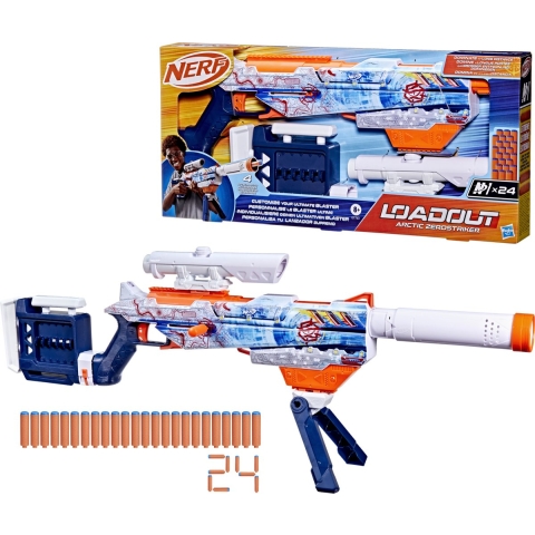 Nerf Load Out Arctic Zerostriker Blaster + 24 Darts