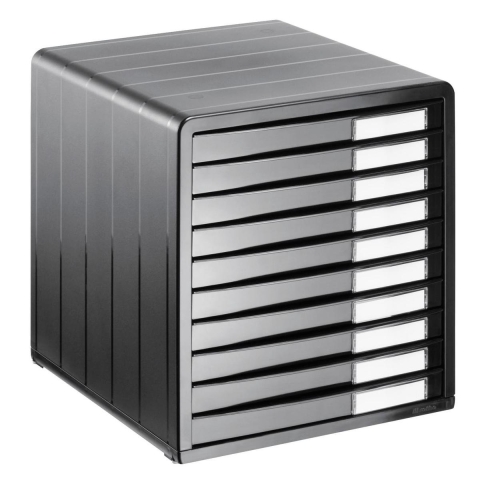 Rotho Timeless Bureau Ladenbak met 10 Dichte Lades 34.5x29x32 cm Antraciet