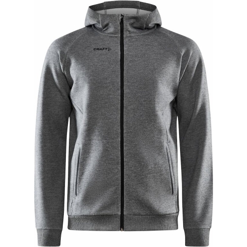 Craft 1910620 Core Soul Full Zip Hood Men - Dark Grey Melange - XL