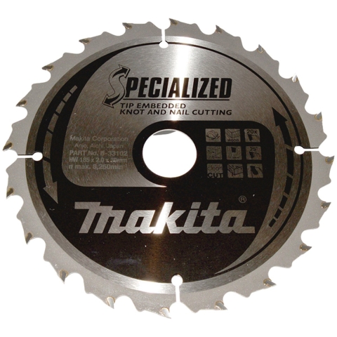 Makita Zaagblad Tipe 185X30X2,0 20T 25G - B-33102