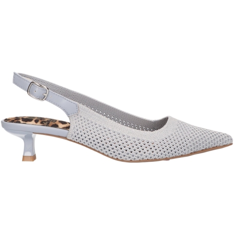 La Strada 2403346-4502 lt grey/silver knitted dames pumps