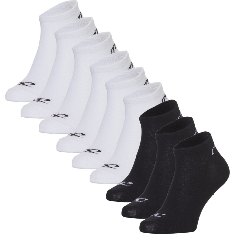 O'Neill Heren / dames sneakersokken 9-pack wit/zwart