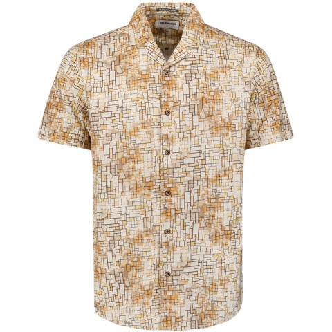 No Excess Shirt short sleeve revers collar al yellow