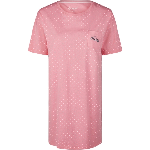 By Louise Dames nachthemd korte mouw gestipt