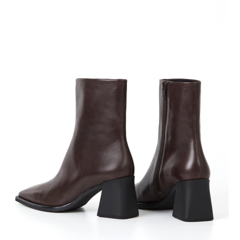 Vagabond Hedda enkellaarzen chocolate enkellaars met hak dames