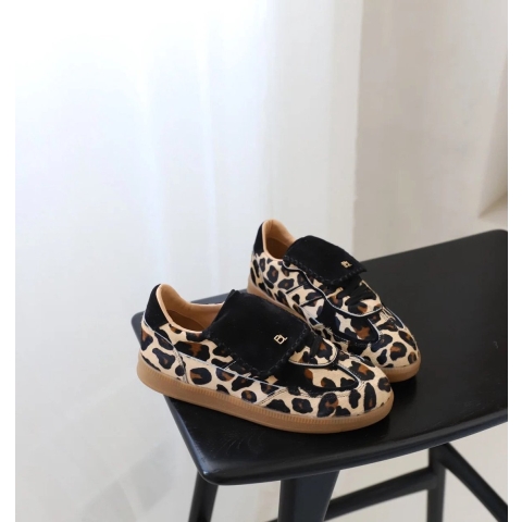Babouche Ira leopardo/zwart sneakers lage sneakers dames
