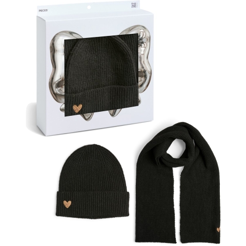 Pieces Dames wintermuts + sjaal gebreid pcniva giftbox