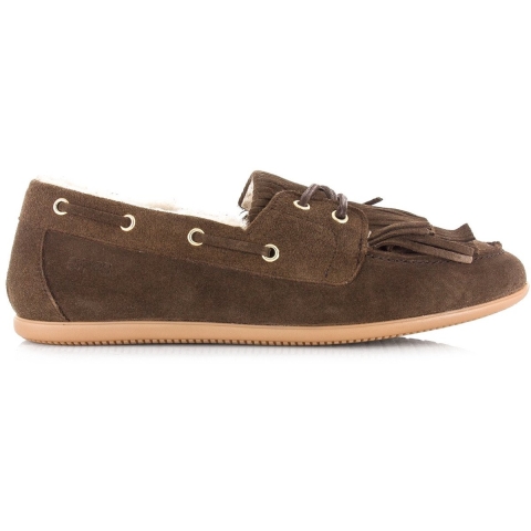 DWRS Label Dwrs latty mocassin teddy dark brown mocassins dames