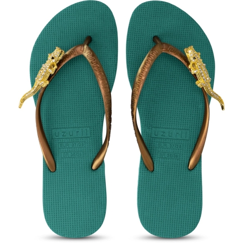 Uzurii Gold crocodile switch bos dames slippers, , maat: